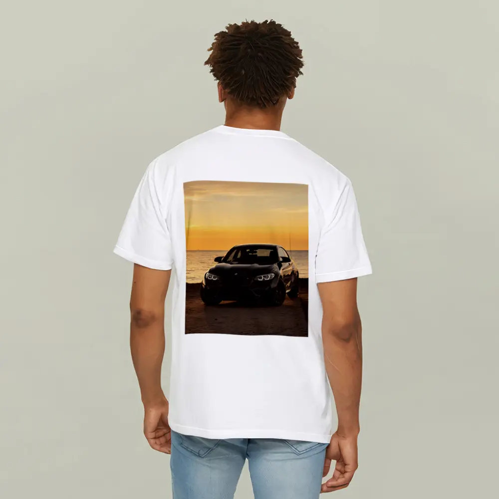 BMW M2 Black Parked By Sunset Sea – T-Shirts