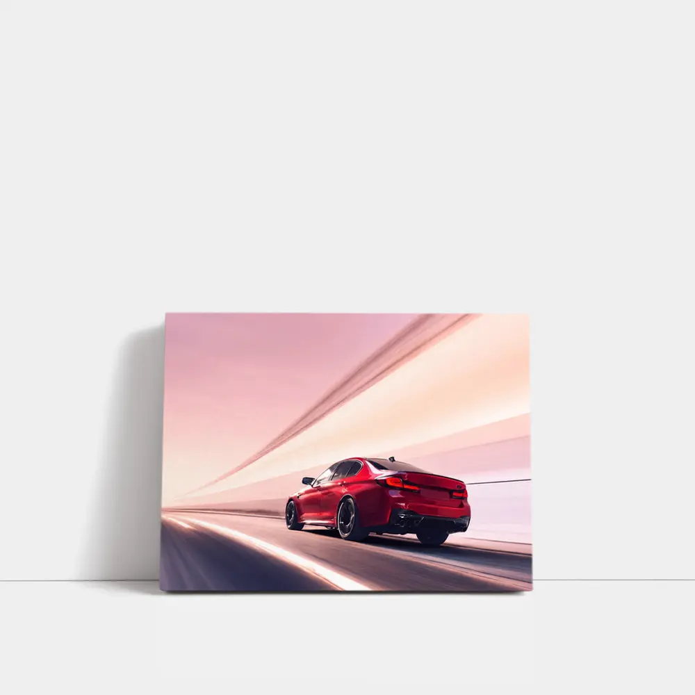BMW M5 Red Speeding Through Tunnel – Wall Art