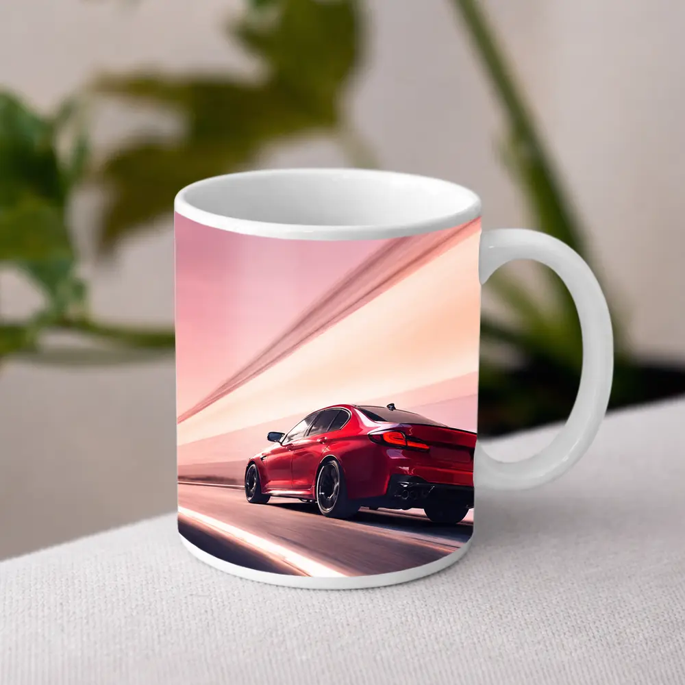 BMW M5 Red Speeding Through Tunnel – Mugs