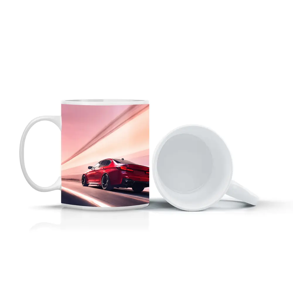 BMW M5 Red Speeding Through Tunnel – Mugs