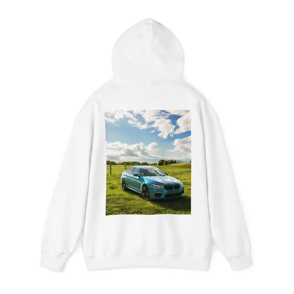 BMW M5 Sedan Parked On Green Field – Hoodies