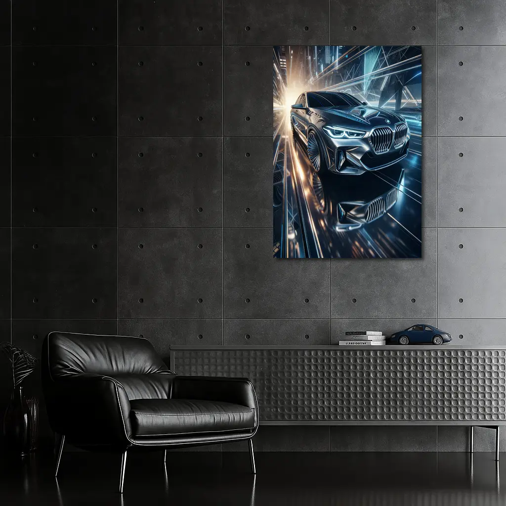 BMW Seven Series Futuristic City Night – Wall Art