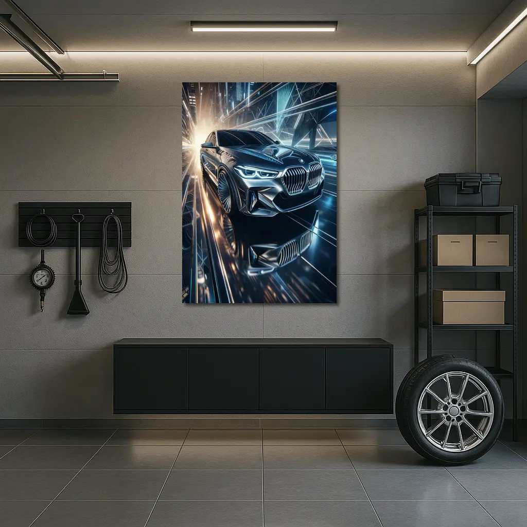 BMW Seven Series Futuristic City Night – Wall Art