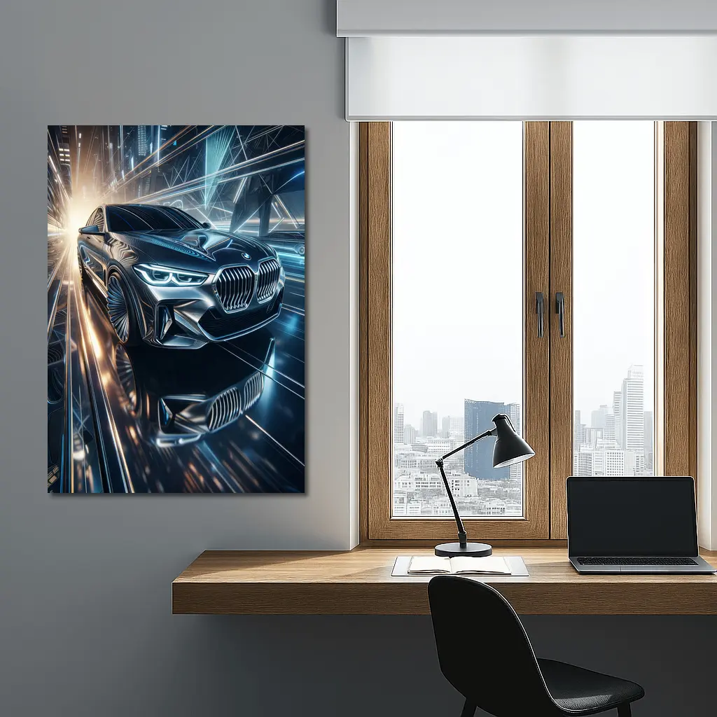 BMW Seven Series Futuristic City Night – Wall Art