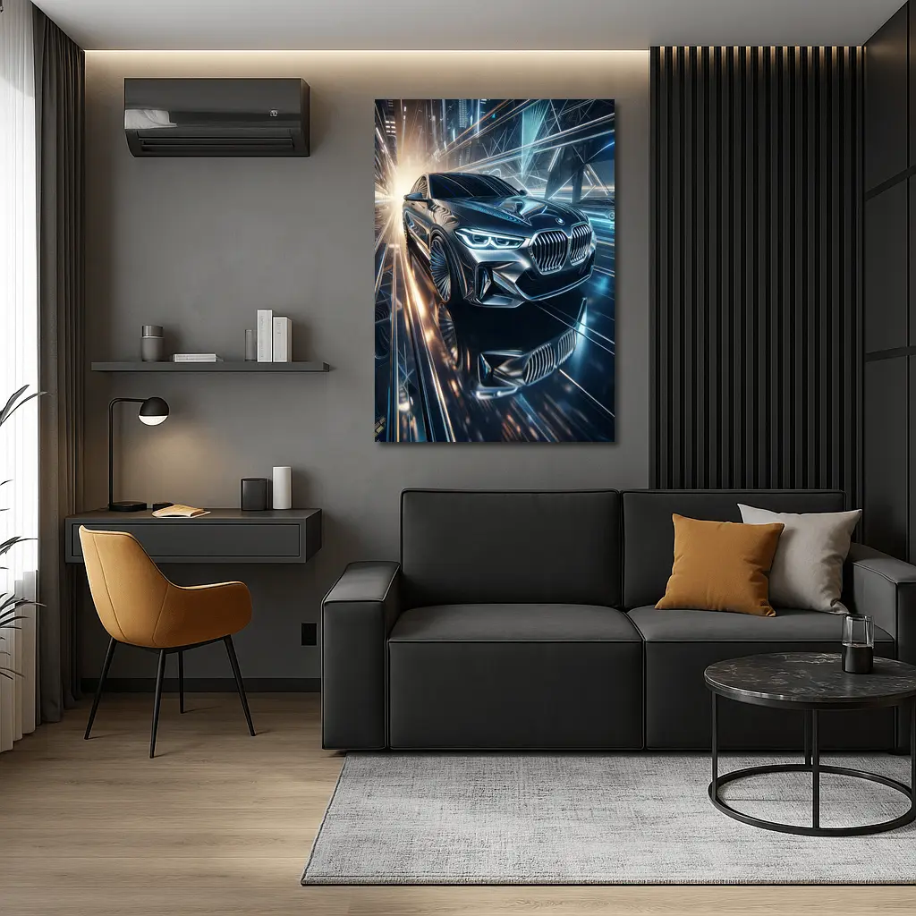 BMW Seven Series Futuristic City Night – Wall Art