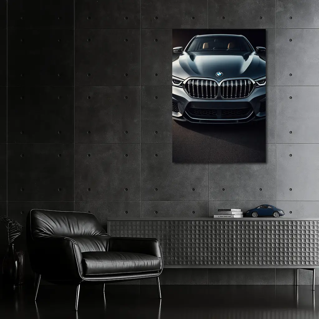 BMW X6 Front Grille Dark Studio Shot – Wall Art