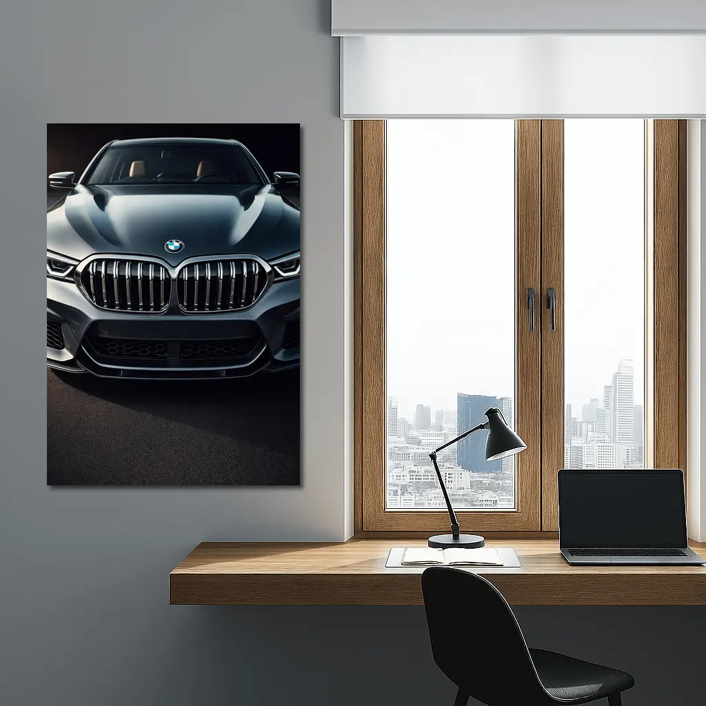 BMW X6 Front Grille Dark Studio Shot – Wall Art