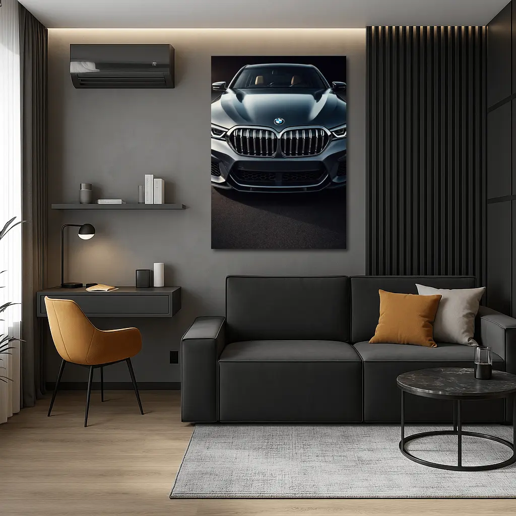 BMW X6 Front Grille Dark Studio Shot – Wall Art