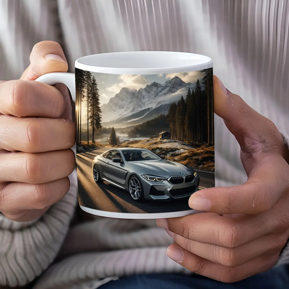 BMW 8 Series Coupe Mountain Forest Road – Mugs