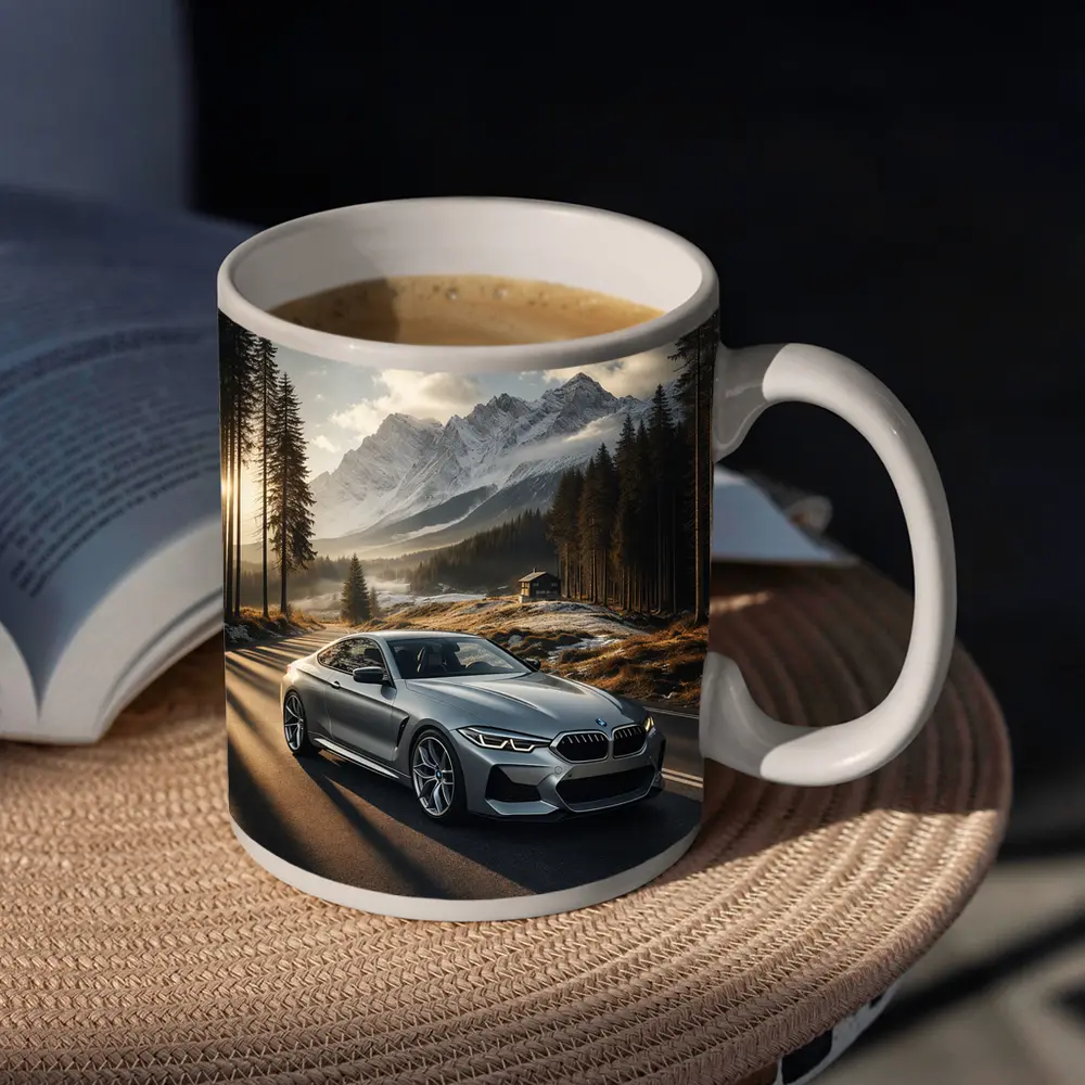 BMW 8 Series Coupe Mountain Forest Road – Mugs