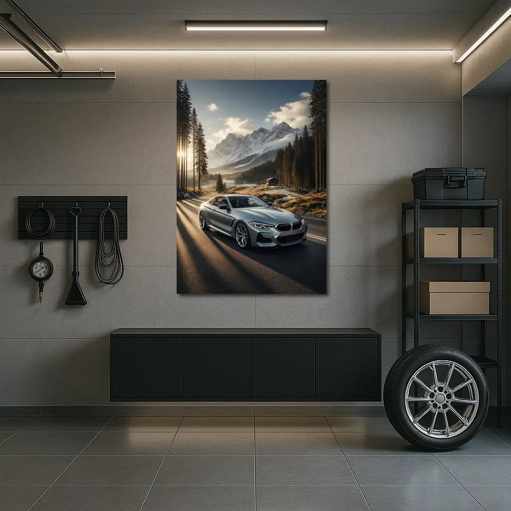 BMW 8 Series Coupe Mountain Forest Road – Wall Art
