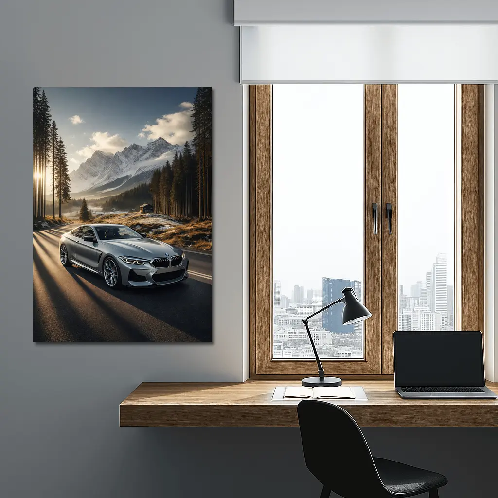 BMW 8 Series Coupe Mountain Forest Road – Wall Art