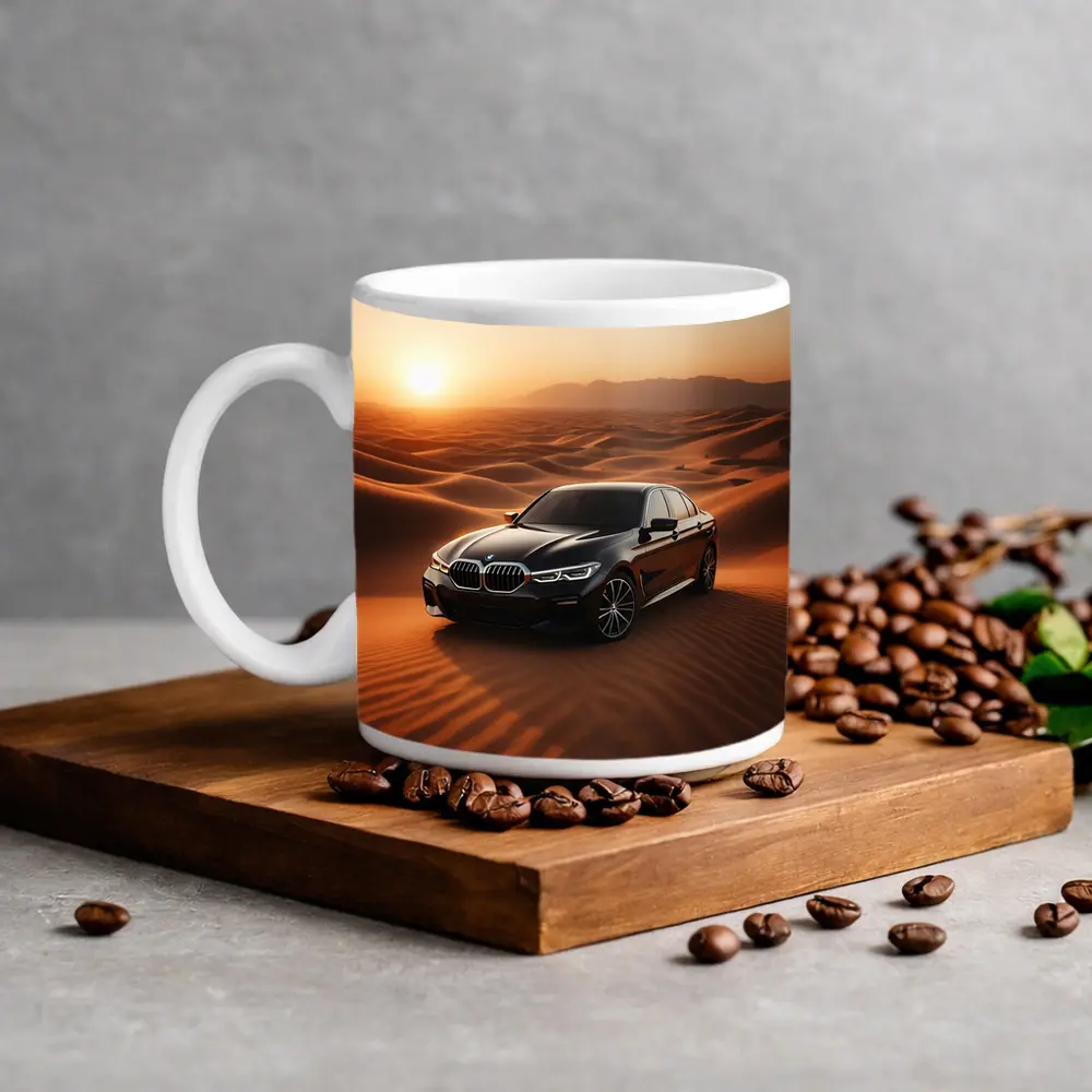 BMW 3 Series Black Sedan Desert Sunset – Mugs