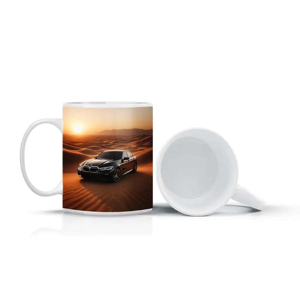 BMW 3 Series Black Sedan Desert Sunset – Mugs