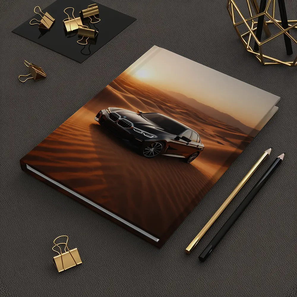 BMW 3 Series Black Sedan Desert Sunset – Notebooks
