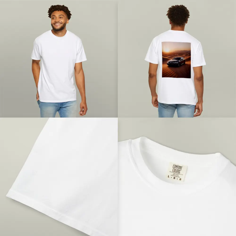 BMW 3 Series Black Sedan Desert Sunset – T-Shirts