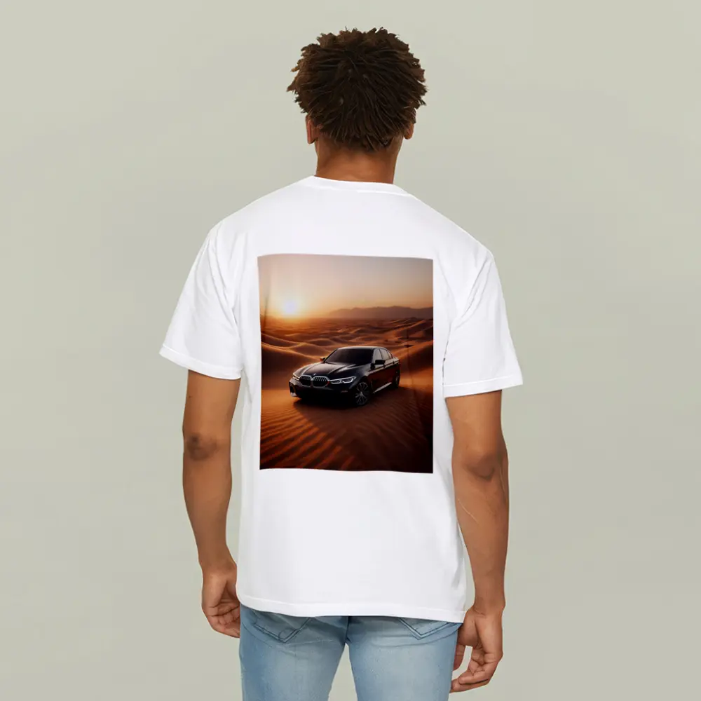 BMW 3 Series Black Sedan Desert Sunset – T-Shirts
