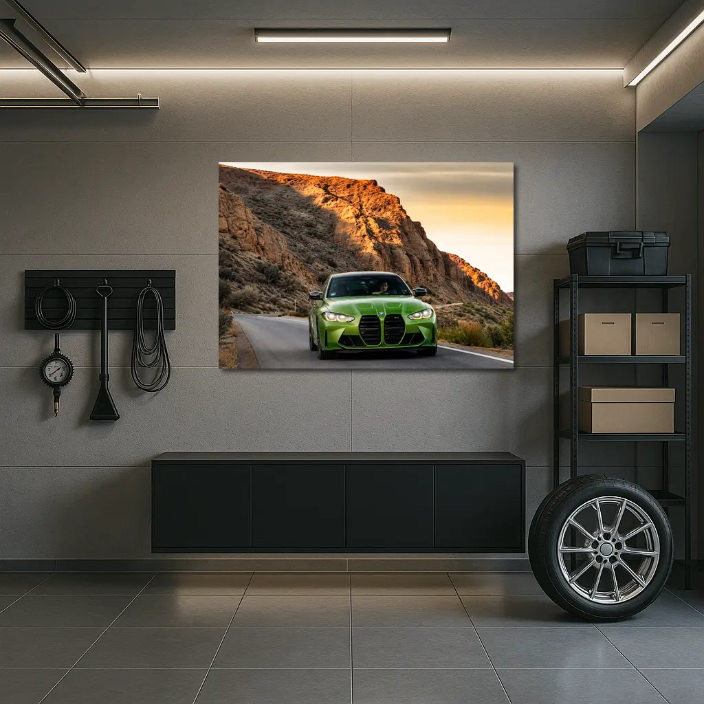BMW M3 Green Snake Mountain Road Drive – Wall Art