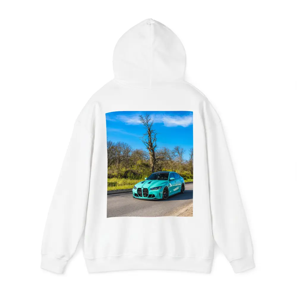 BMW M3 Tiffany Blue On Open Road – Hoodies