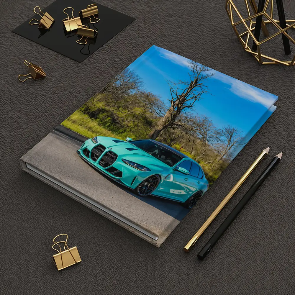 BMW M3 Tiffany Blue On Open Road – Notebooks