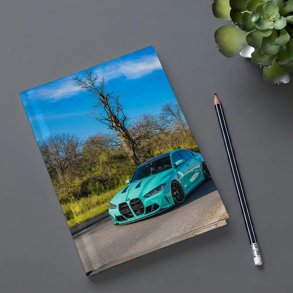 BMW M3 Tiffany Blue On Open Road – Notebooks