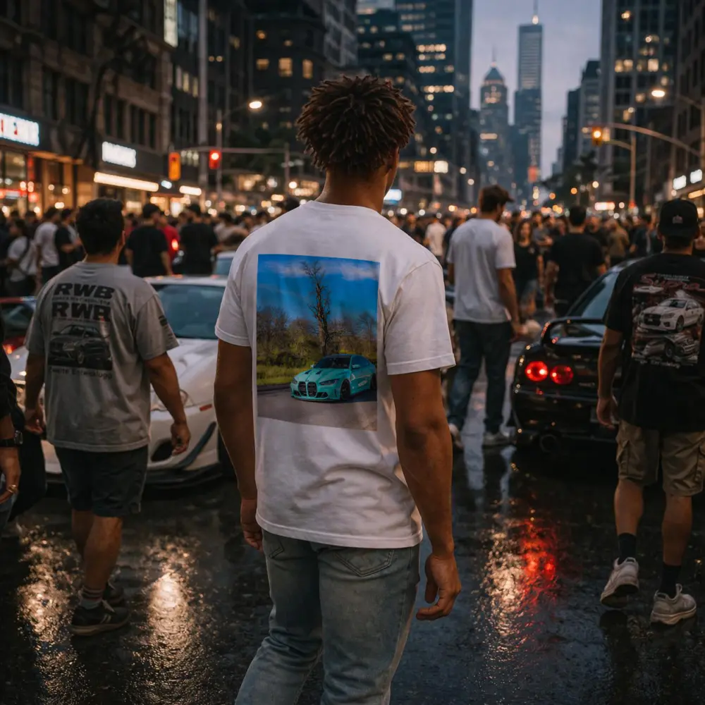 BMW M3 Tiffany Blue On Open Road – T-Shirts