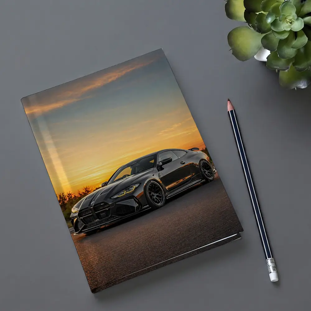 BMW M4 Black Coupe Sunset Sky – Notebooks