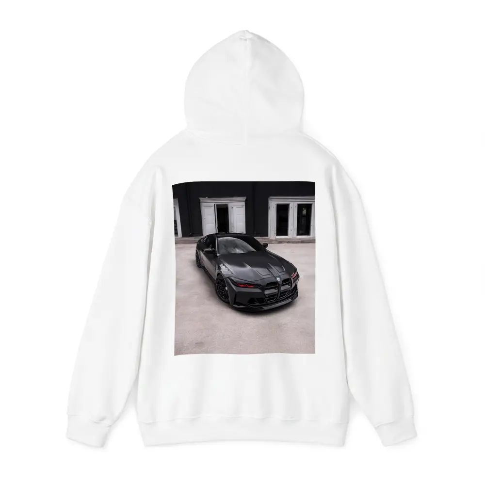 BMW M4 Black Coupe Urban Setting – Hoodies