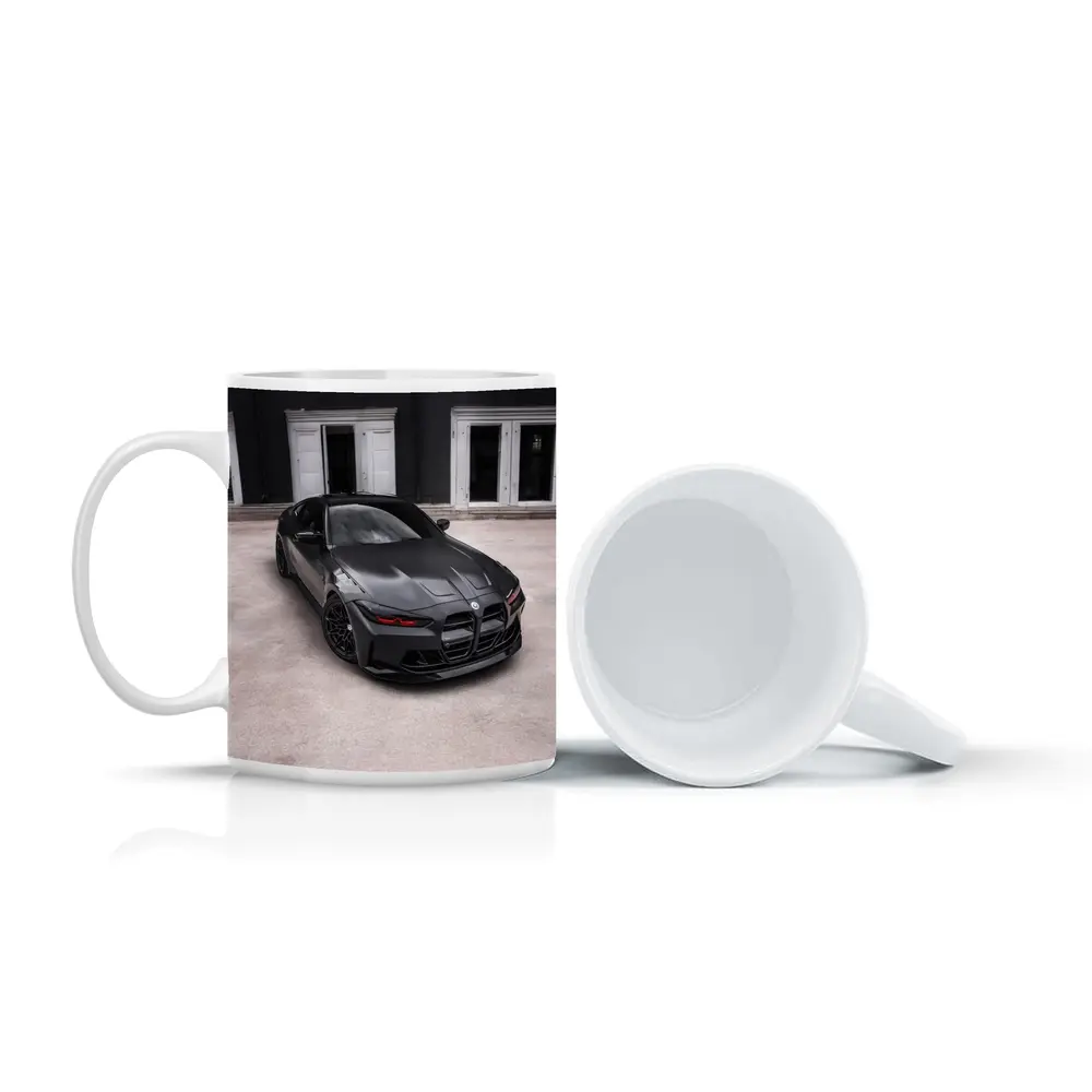 BMW M4 Black Coupe Urban Setting – Mugs
