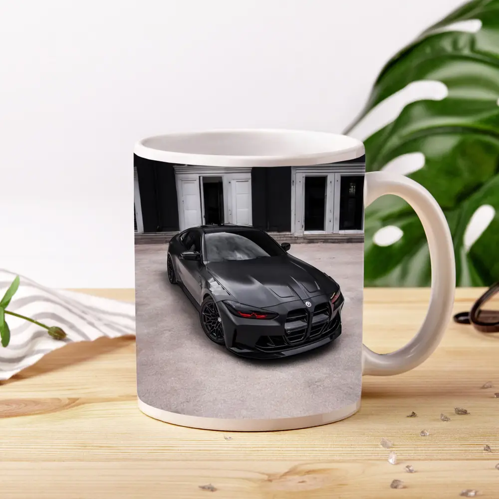 BMW M4 Black Coupe Urban Setting – Mugs