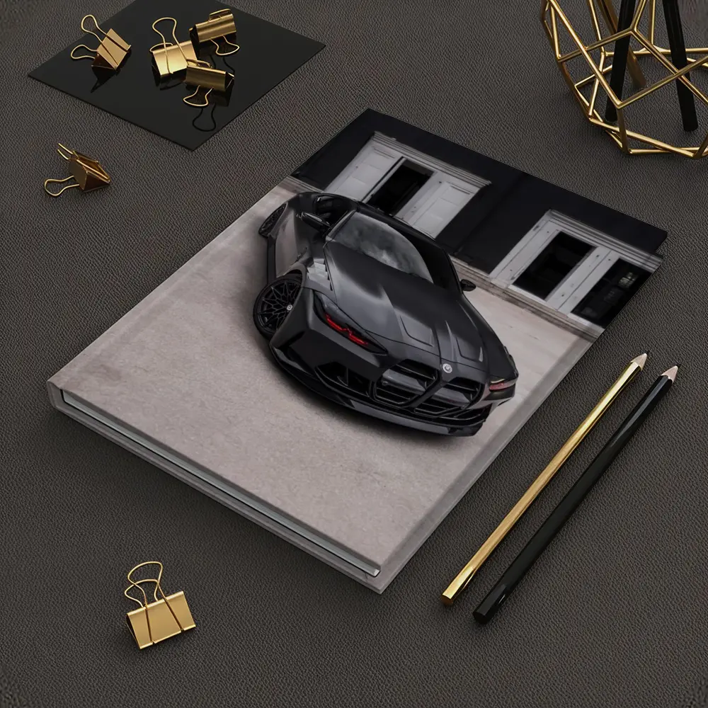 BMW M4 Black Coupe Urban Setting – Notebooks