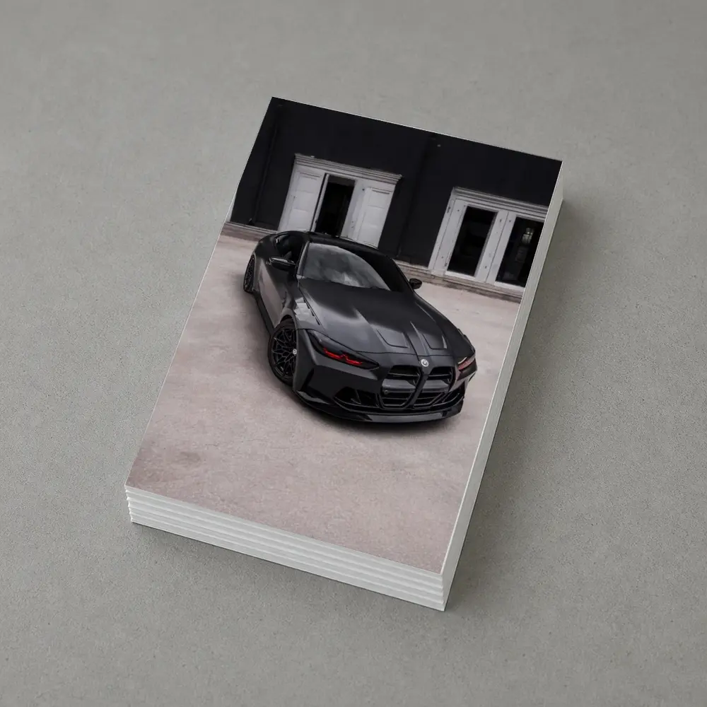 BMW M4 Black Coupe Urban Setting – Postcards