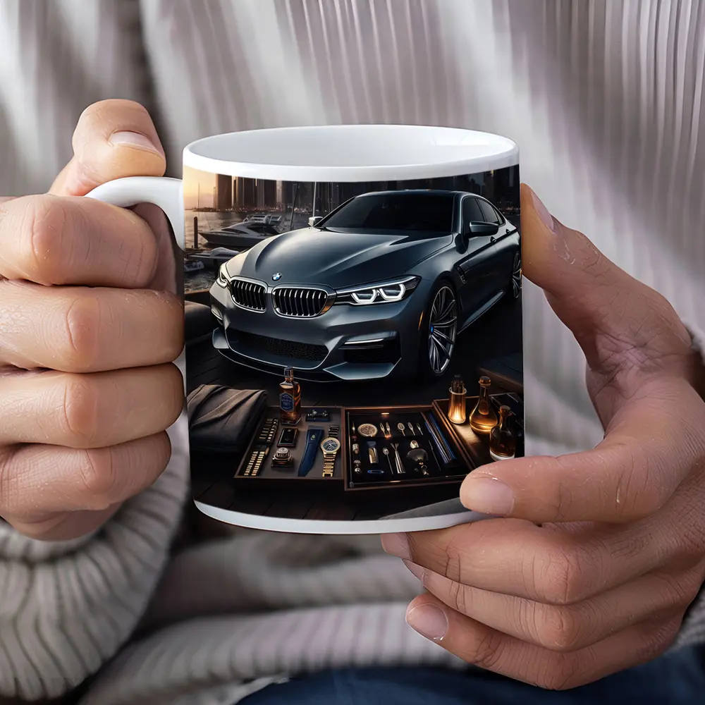 BMW Sedan City Skyline Luxury Lifestyle – Mugs