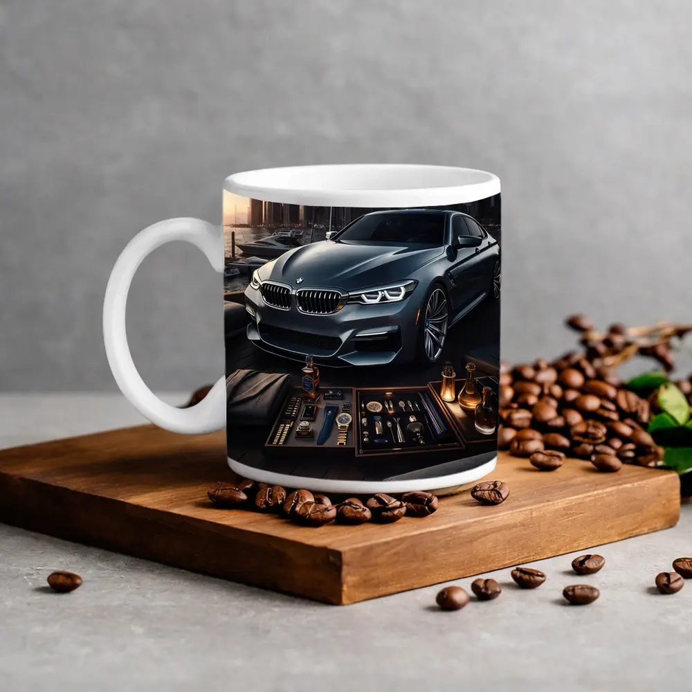 BMW Sedan City Skyline Luxury Lifestyle – Mugs