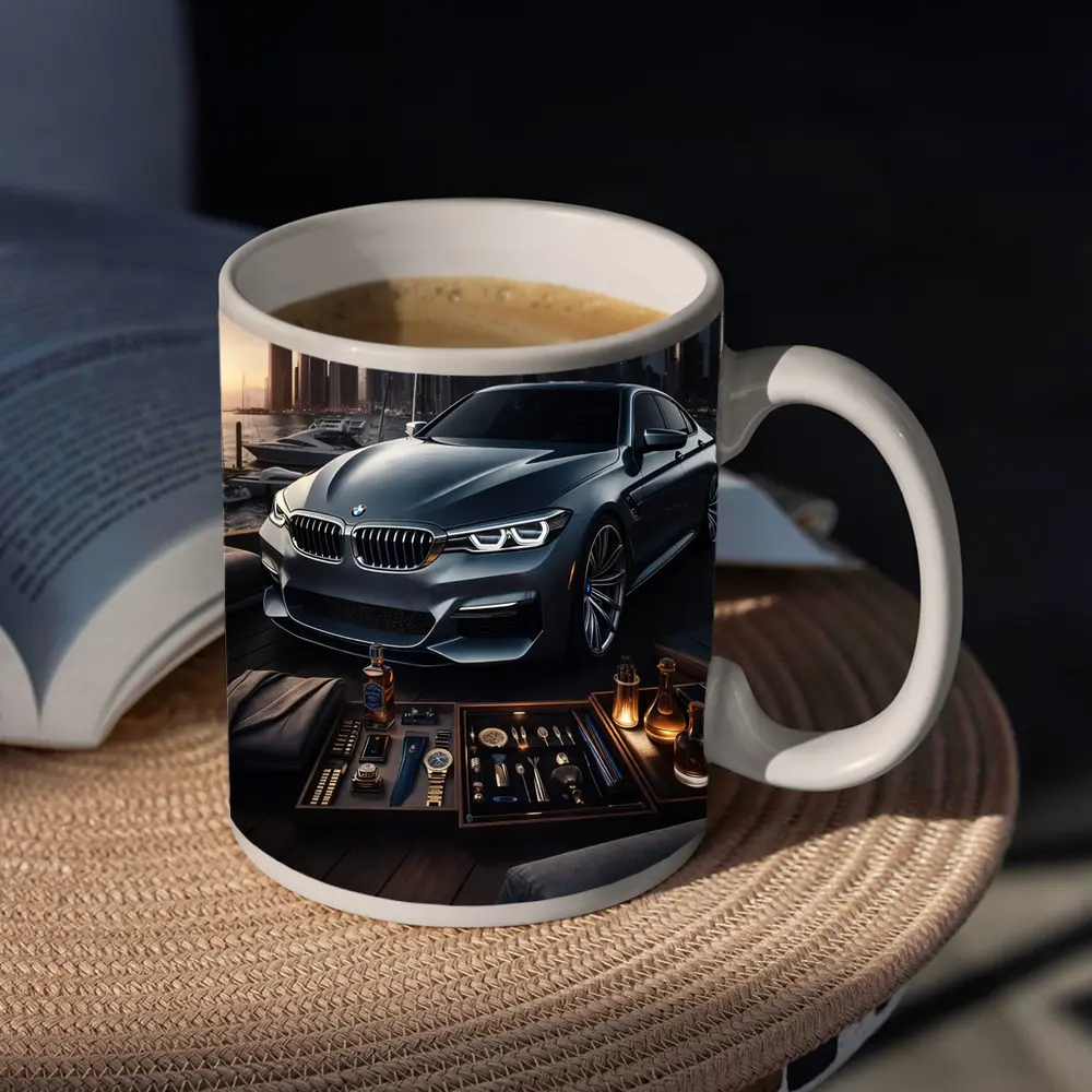 BMW Sedan City Skyline Luxury Lifestyle – Mugs