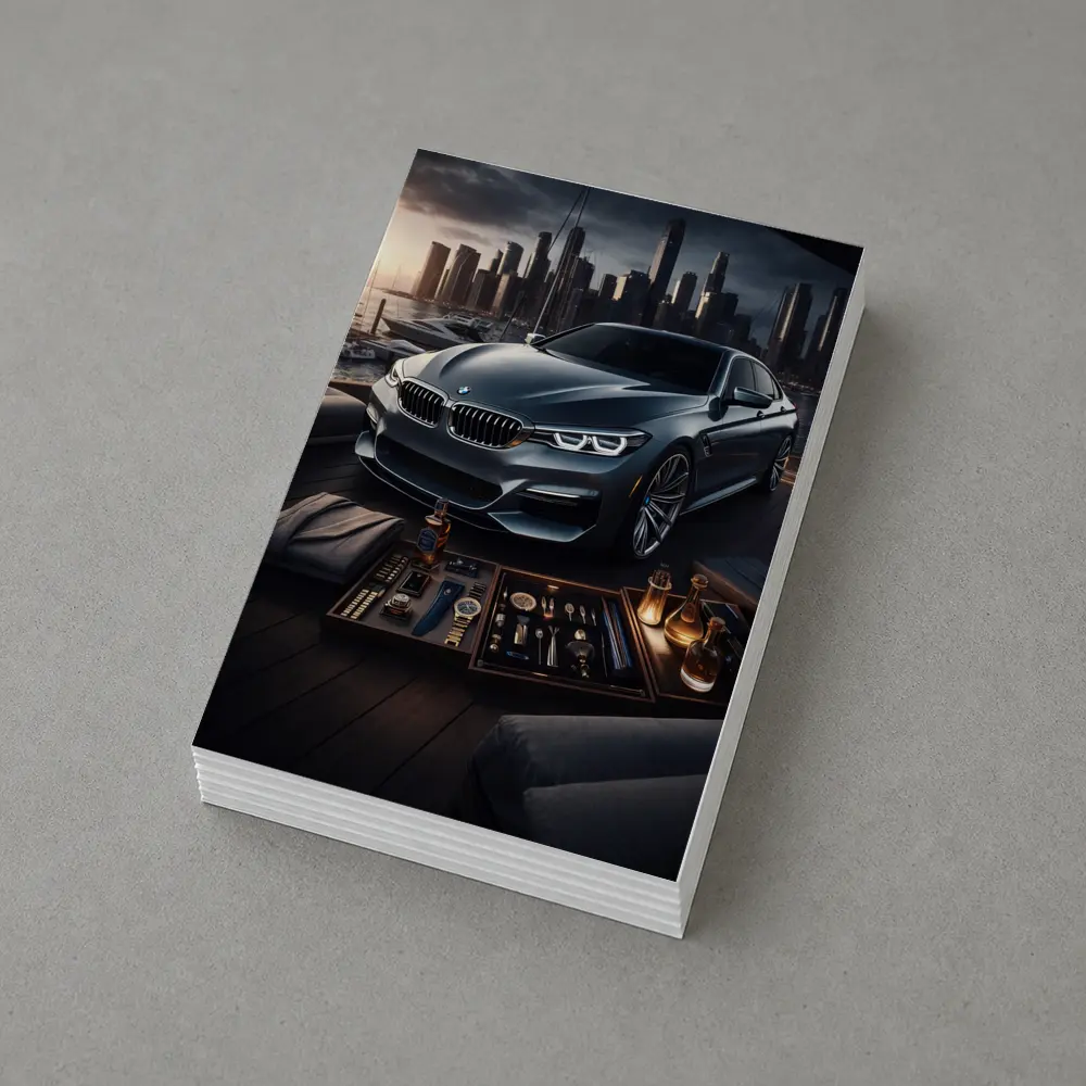 BMW Sedan City Skyline Luxury Lifestyle – Postcards