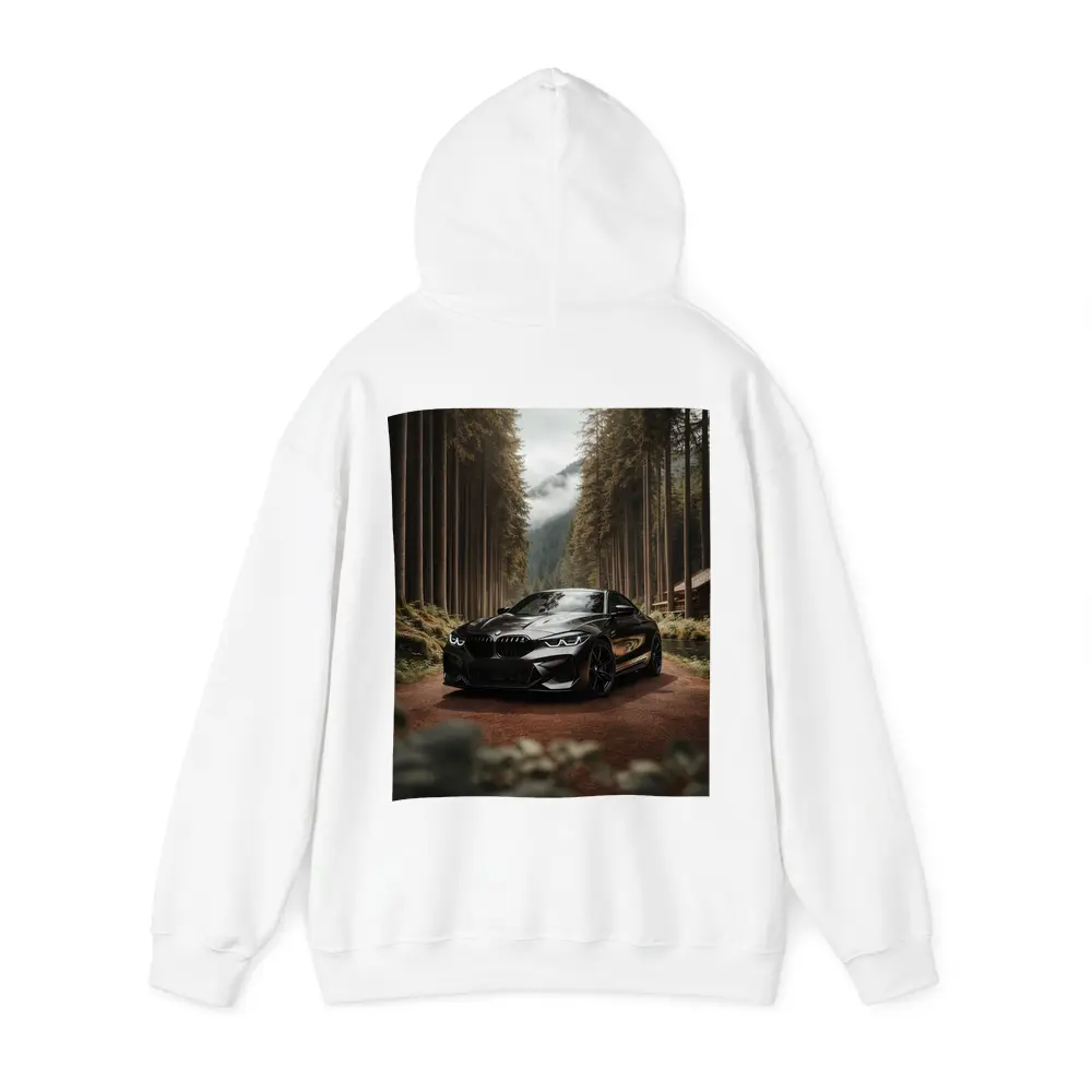 BMW M8 Black Coupe Forest Mountain Road – Hoodies