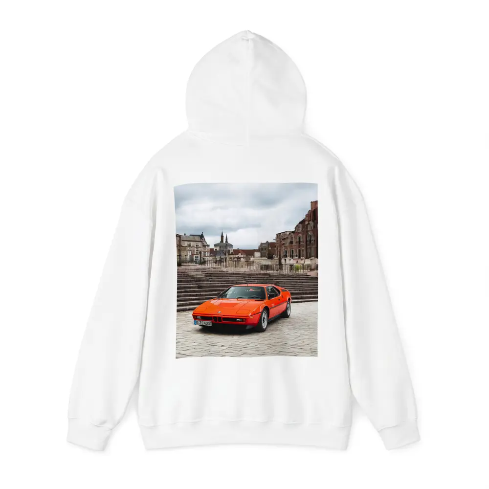 BMW M1 Orange Classic Car European Square – Hoodies