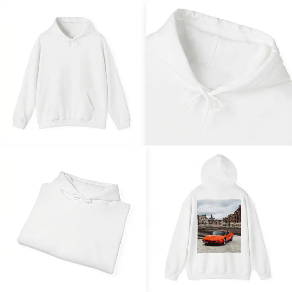 BMW M1 Orange Classic Car European Square – Hoodies