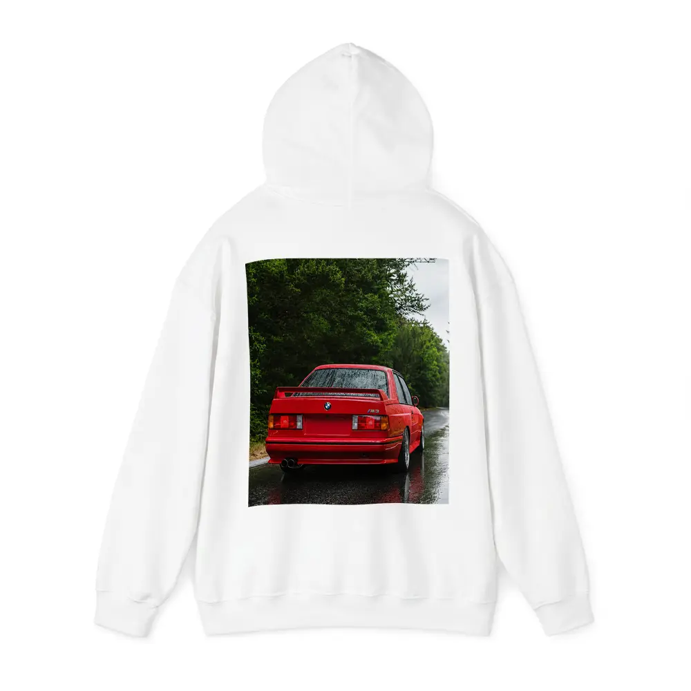 BMW M3 Red Wet Road Forest – Hoodies