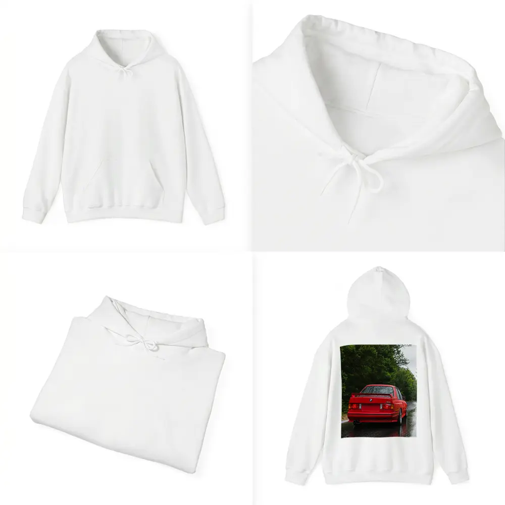 BMW M3 Red Wet Road Forest – Hoodies
