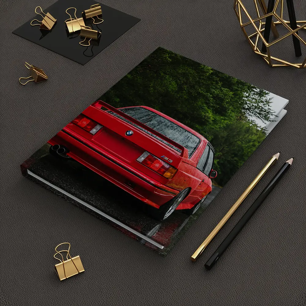 BMW M3 Red Wet Road Forest – Notebooks