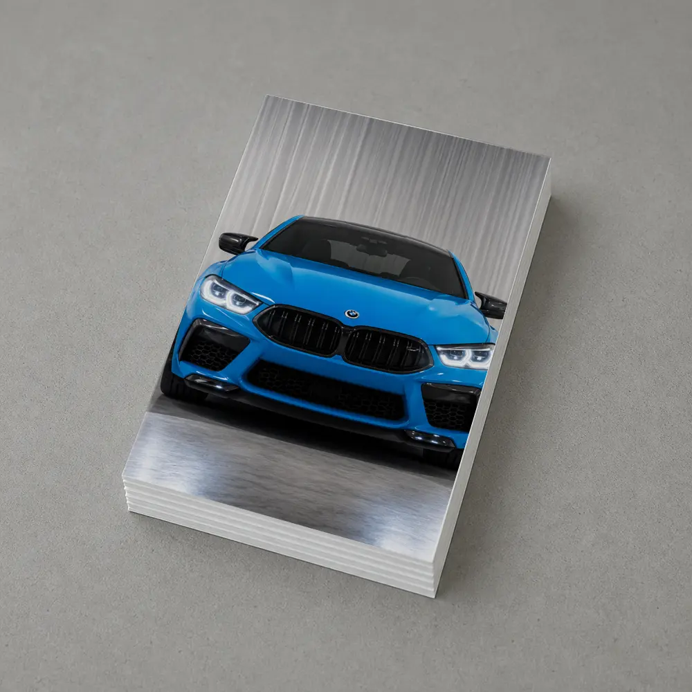 BMW M8 Blue Front View Studio – Postcards