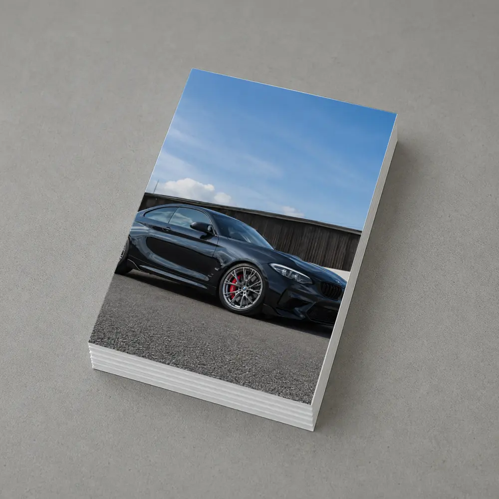 BMW M2 Black Coupe Parked Outdoors – Postcards