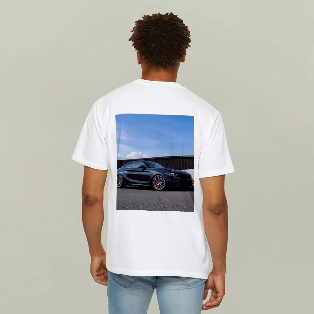 BMW M2 Black Coupe Parked Outdoors – T-Shirts