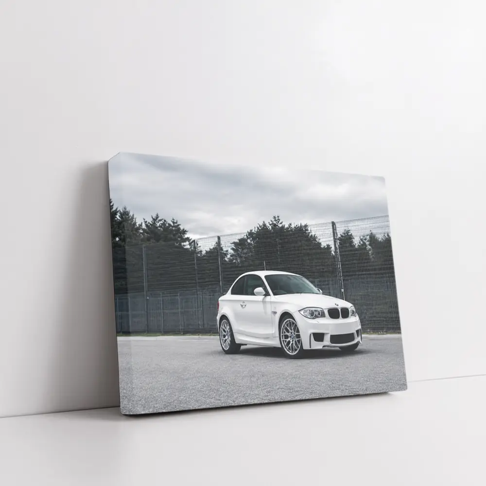 BMW 1M Coupe White Track Day – Wall Art