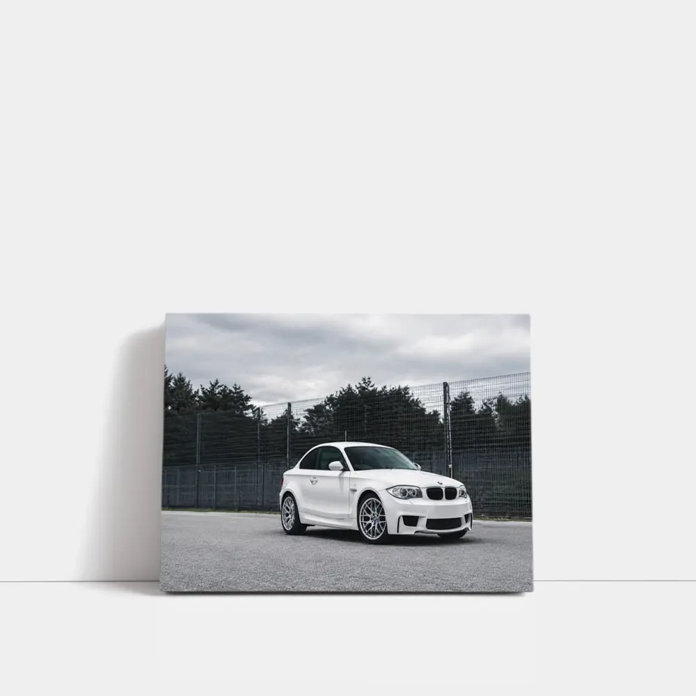 BMW 1M Coupe White Track Day – Wall Art