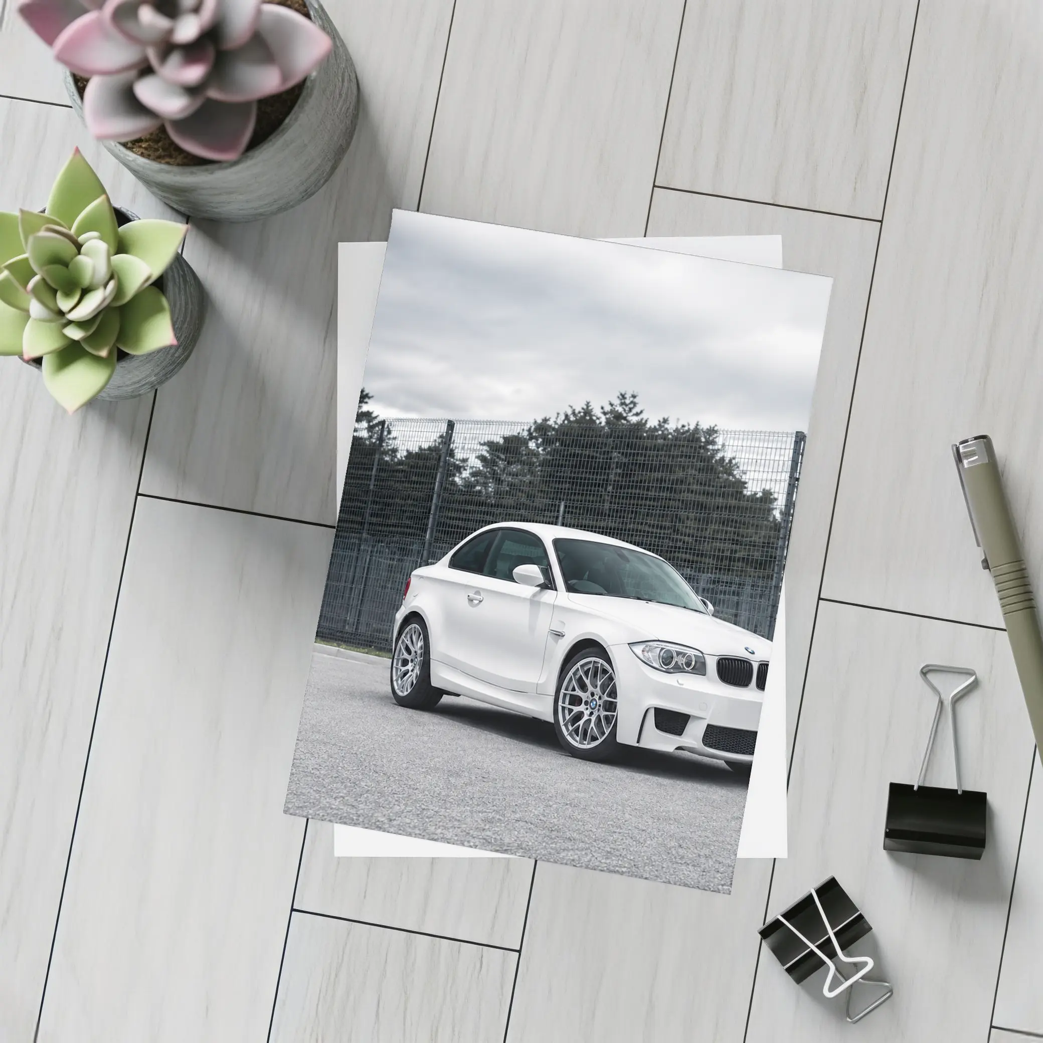 BMW 1M Coupe White Track Day – Postcards