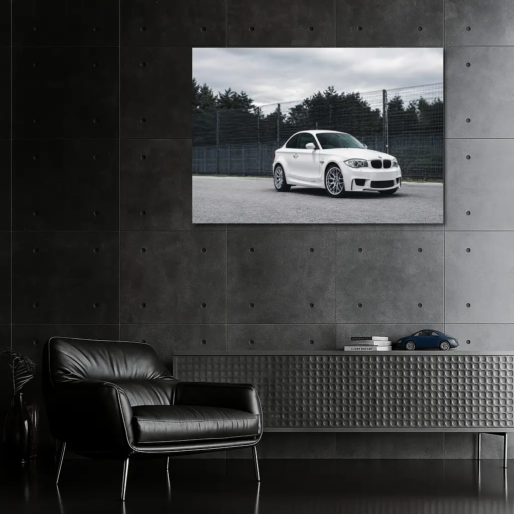 BMW 1M Coupe White Track Day – Wall Art