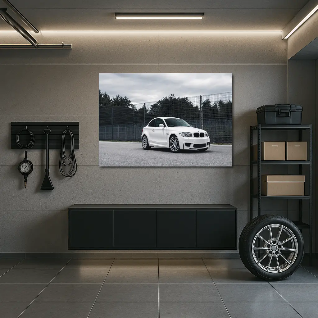 BMW 1M Coupe White Track Day – Wall Art